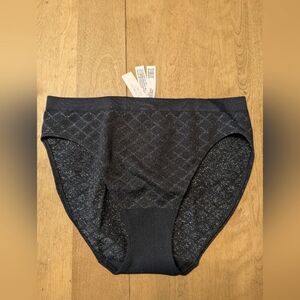 NWT Victoria's Secret Black Patterned Women's Seamless High Leg Briefs